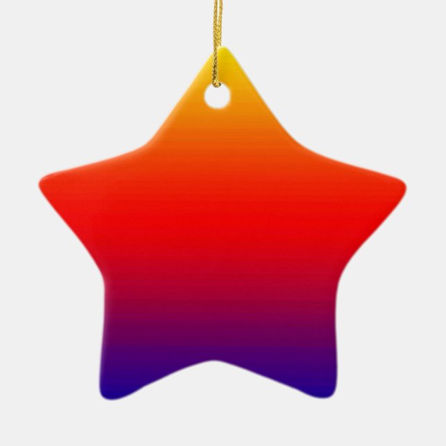 Spectrum of Horizontal Colours -1 Ceramic Tree Decoration (Front)