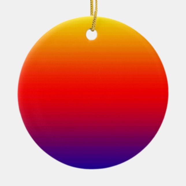Spectrum of Horizontal Colours -1 Ceramic Tree Decoration (Front)
