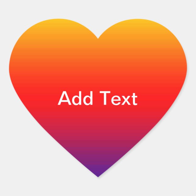 Spectrum of Horizontal Colours -1 Heart Sticker (Front)