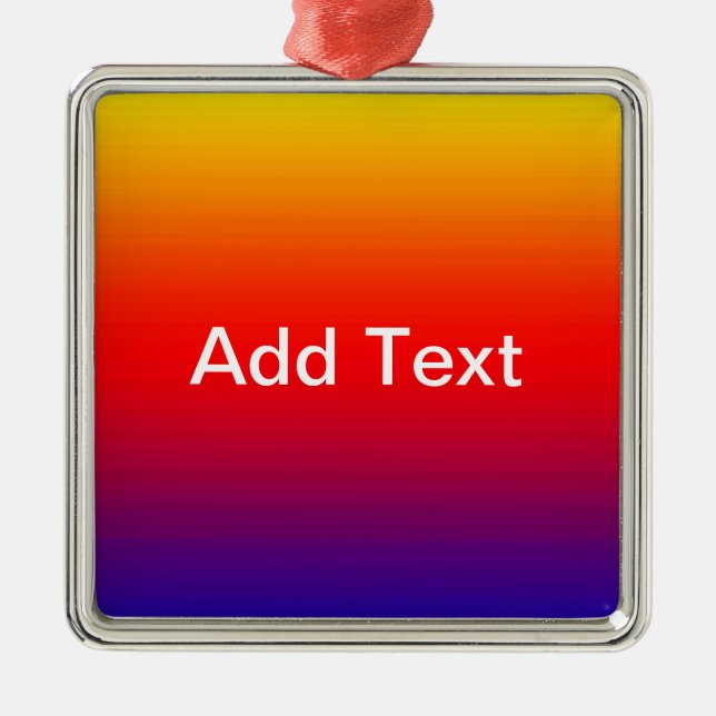 Spectrum of Horizontal Colours -1 Metal Tree Decoration (Front)