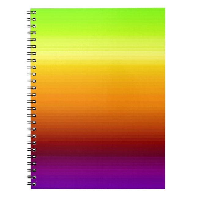 Spectrum of Horizontal Colours -3 Spiral Notebook (Front)