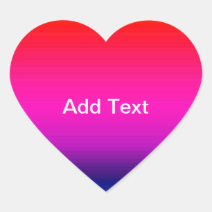 Spectrum of Horizontal Colours - 4 Heart Sticker