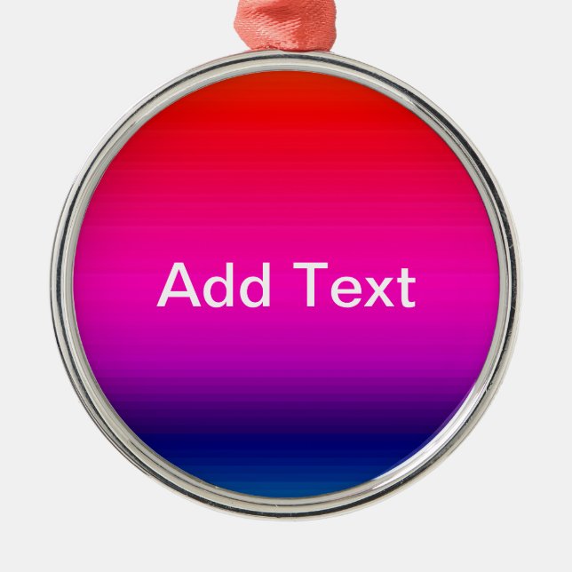 Spectrum of Horizontal Colours - 4 Metal Tree Decoration (Front)