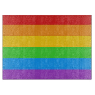 Spectrum of Pride Glass Cutting Board