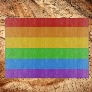 Spectrum of Pride Glass Cutting Board