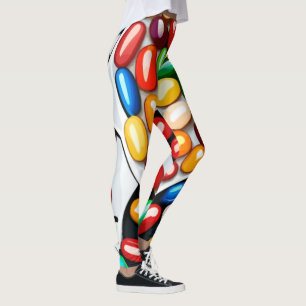 Spectrum of Sweetness: Jelly Beans in Technicolor  Leggings