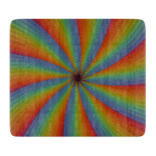 Spectrum Spin – Radiant Chromatic Spiral Cutting Board
