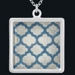 Spectrum Symmetry II Silver Plated Necklace<br><div class="desc">Patterns</div>