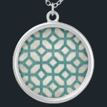 Spectrum Symmetry IX Silver Plated Necklace<br><div class="desc">Patterns</div>