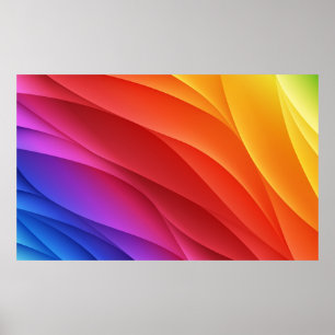 Spectrum waves. Abstract colourful backgroundcolor Poster