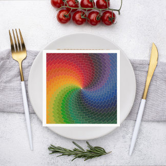 Spectrum wheel made of bricks napkin
