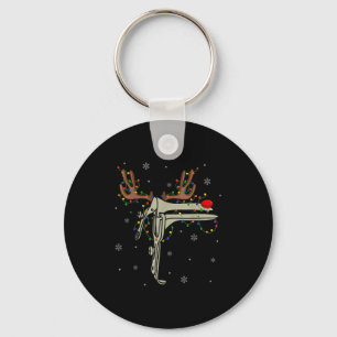 Speculum Reindeer Xmas Light Medical Ob Gyn Nurse  Key Ring