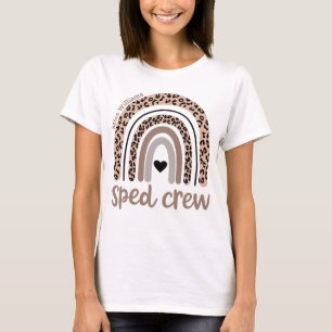 SPED Crew Leopard Rainbow Name T-Shirt