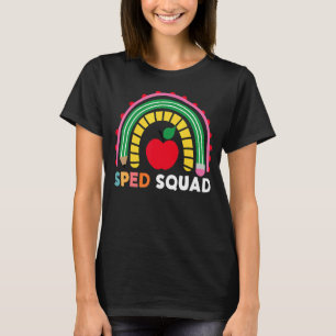 Sped Crew Rainbow Special Education Teacher Back T T-Shirt