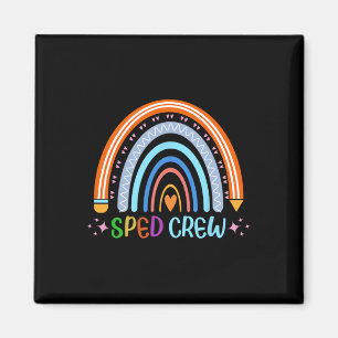 Sped Crew Rainbow Special Education Teacher Byck T Magnet