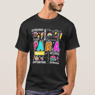 Sped Ecse Paraprofessional para Teacher Back to Sc T-Shirt