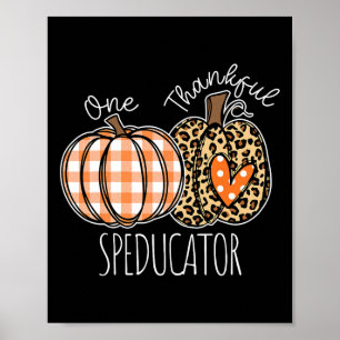 Sped Ed Teacher Thankful Thanksgiving Poster