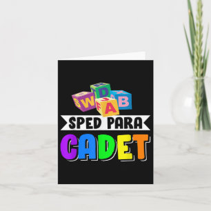 Sped Para Cadet Back To School  Card