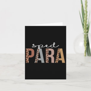 Sped Para Leopard Appreciation Fun For Women For W Card