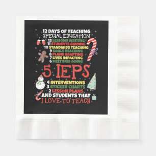 SPED School Tee Funny Special Education Teacher Napkin