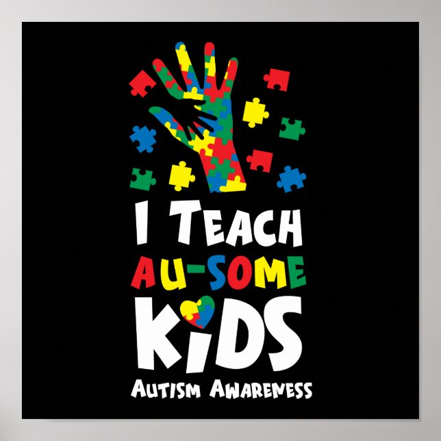 Sped Special Education I Teach Au-some Kids Poster (Front)
