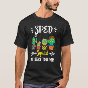 Sped Squad School Cactus Team Sped Teacher Crew T-Shirt