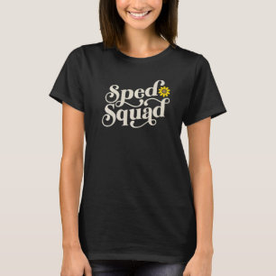 SPED Squad Special Education Teacher Sunflower Ret T-Shirt
