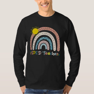 Sped Teacher Cute Rainbow Special Education  Back  T-Shirt
