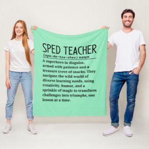 Sped teacher fleece blanket