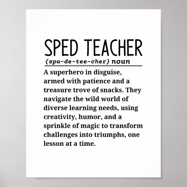Sped teacher poster (Front)