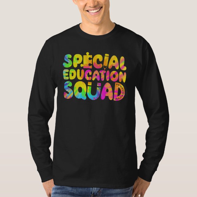 SPED Teacher Special Education Squad Women Tie Dye T-Shirt (Front)