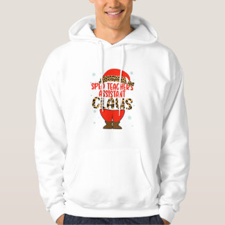 Sped Teachers Assistant Claus Christmas Santa Hat Hoodie