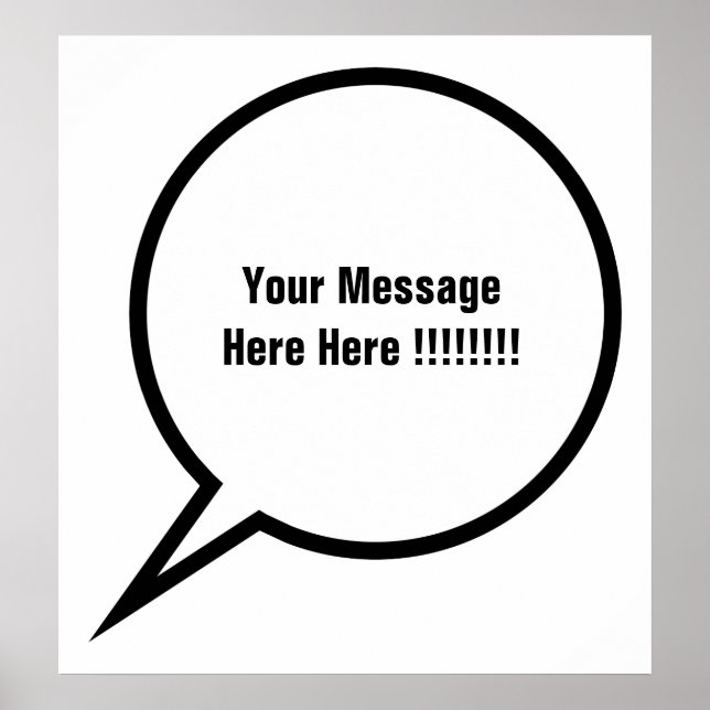 Speech Balloon Poster (Front)
