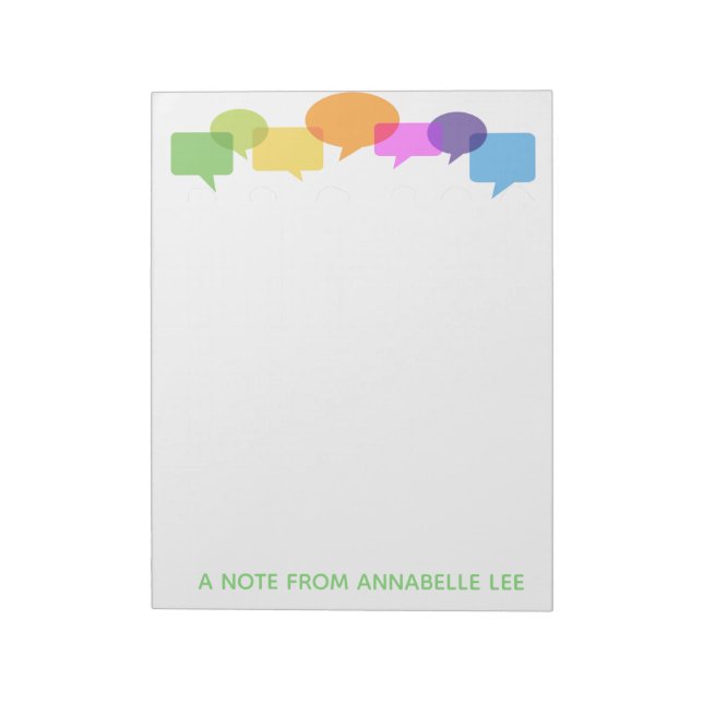 Speech Balloons Notepad (Rotated)
