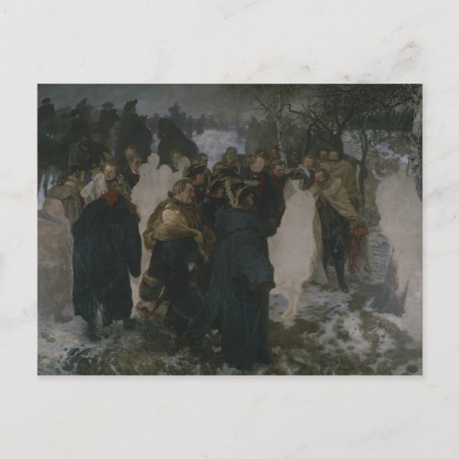 Speech before the Battle of Leuthen, 1858 Postcard (Front)