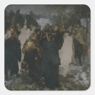 Speech before the Battle of Leuthen, 1858 Square Sticker