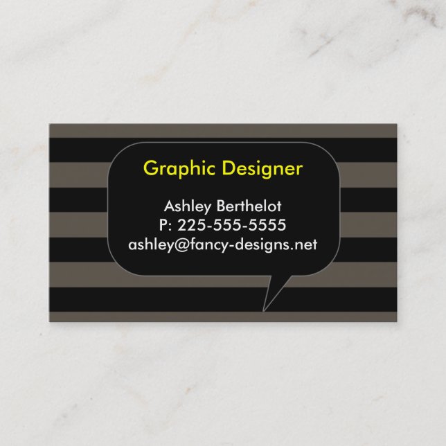 Speech Bubble Business Card (Front)