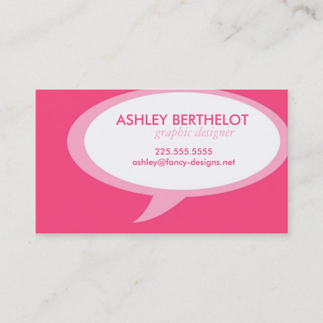 Speech Bubble Business Card (Front)