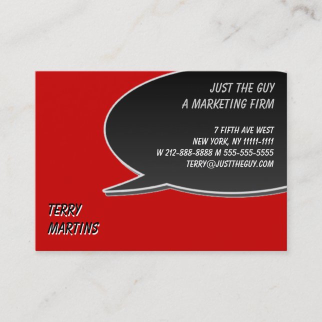 Speech Bubble Card (Front)