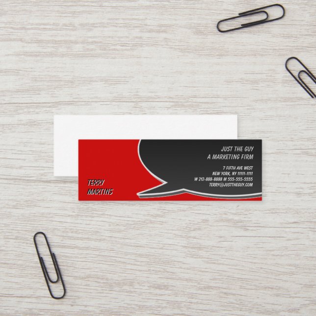Speech Bubble Card (Front/Back In Situ)