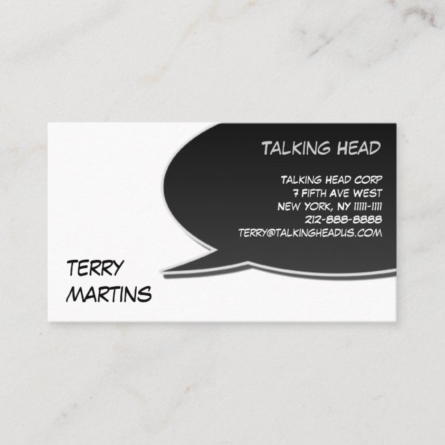 Speech Bubble Card (Front)
