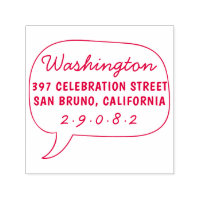 Speech Bubble Drawing Family Name Return Address