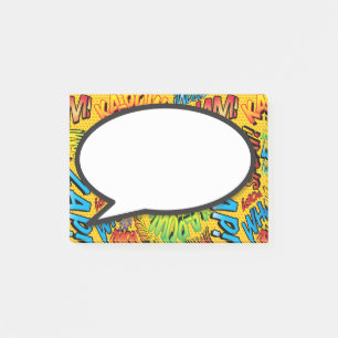 Speech Bubble Fun Colourful Comic Book Post-it Notes