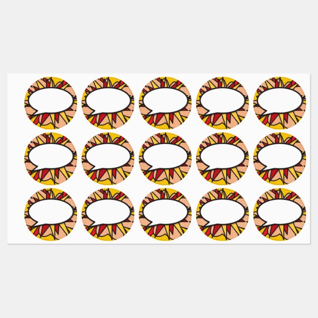 Speech Bubble Fun Retro Comic Book Pop Art (Sheet)