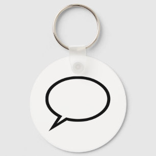 Speech bubble key ring