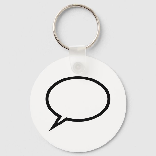 Speech bubble key ring (Front)