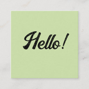 Speech Bubble Real Estate Business Card green