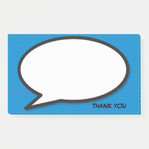 Speech Bubble Thank You Fun Retro Comic Book Post-it Notes