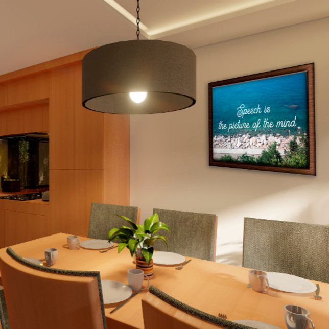 Speech is the picture of the mind proverb poster (Creator Uploaded)