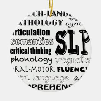 Speech Language Pathologist Ceramic Tree Decoration